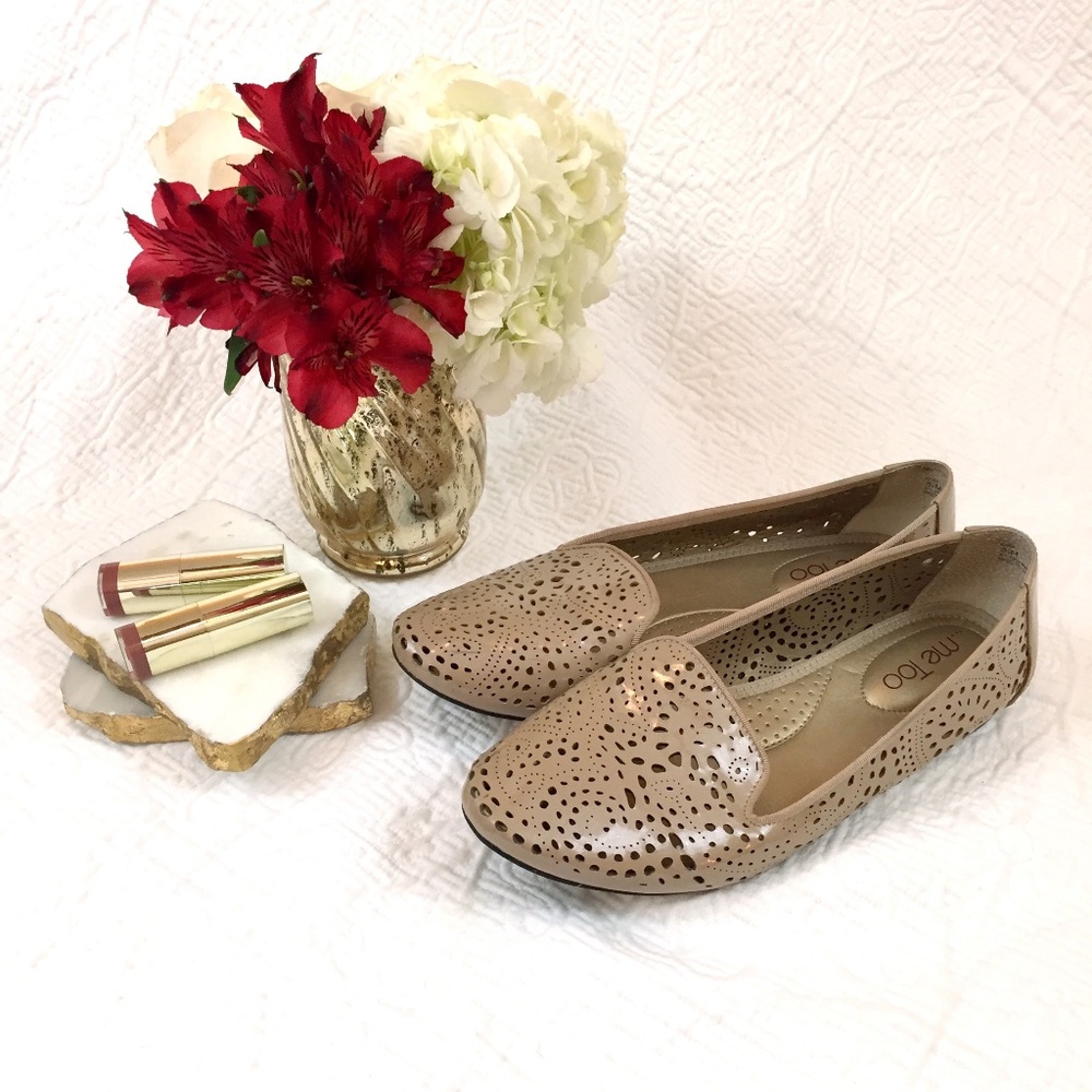 Beige Laser Cut Flats